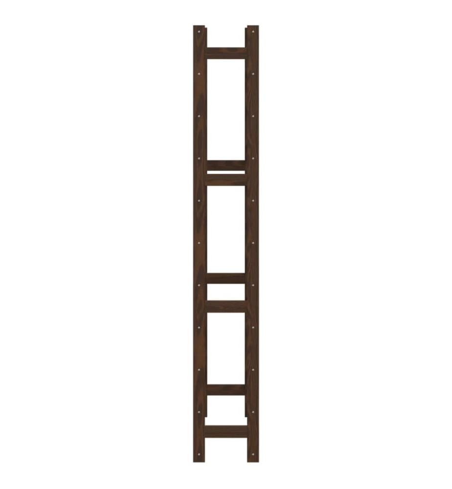 Casier à bouteilles pour 77 bouteilles marron bois pin solide
