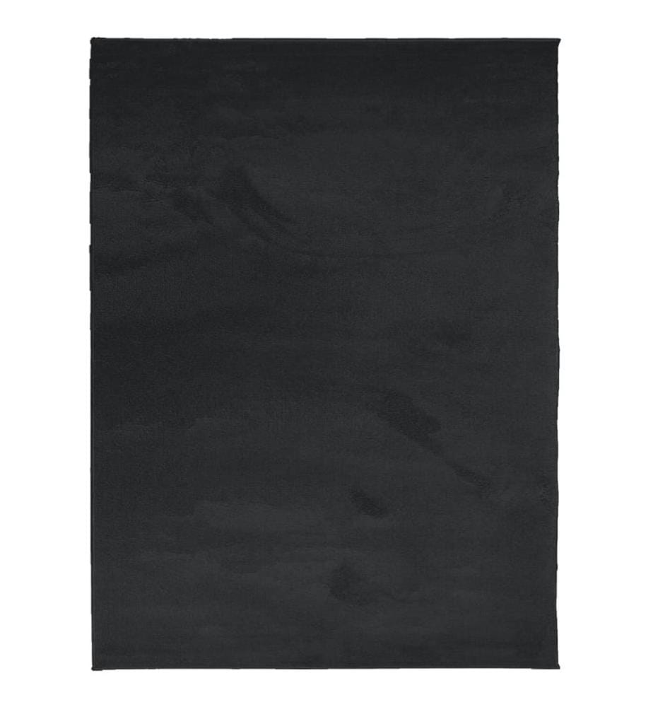 Teppich OVIEDO Kurzflor Schwarz 240x340 cm
