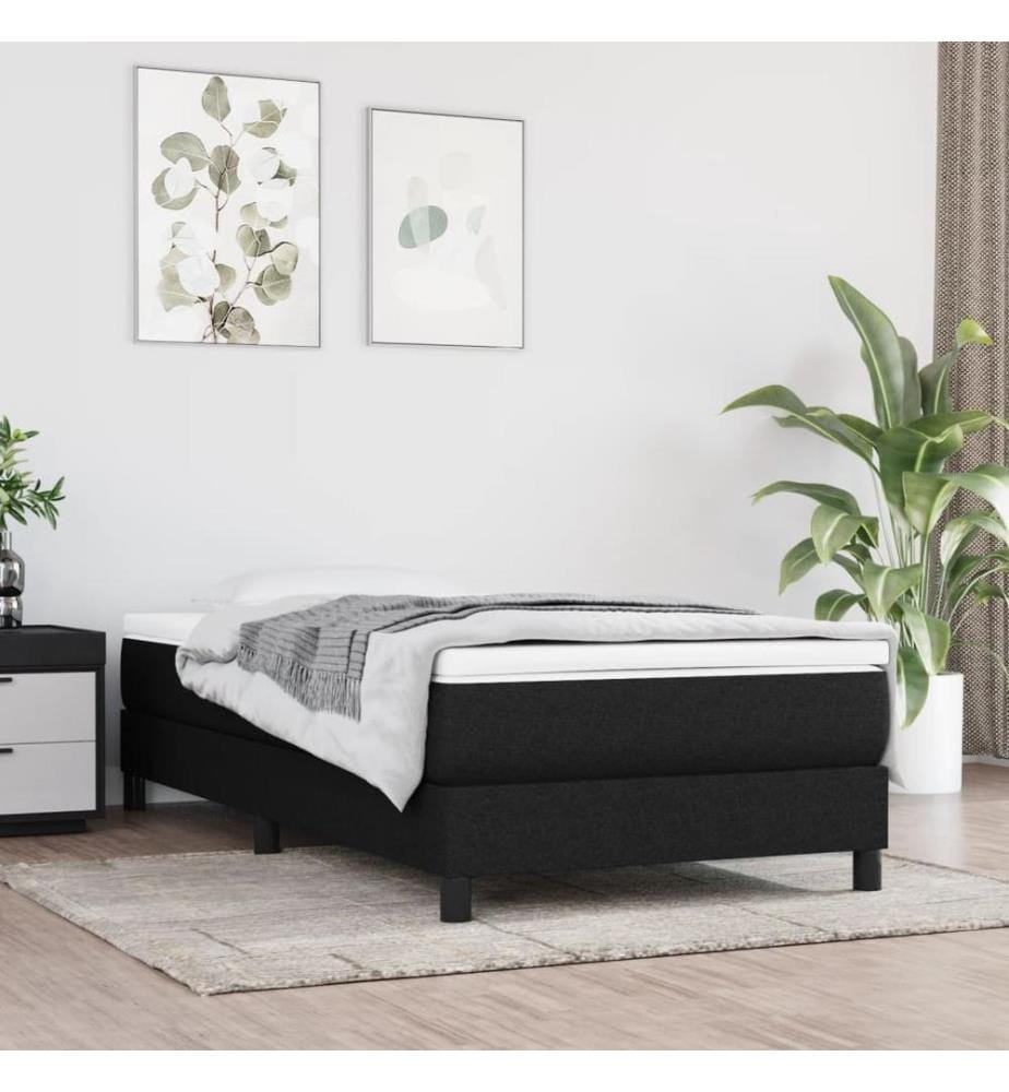 Taschenfederkernmatratze Schwarz 120x190x20 cm Stoff