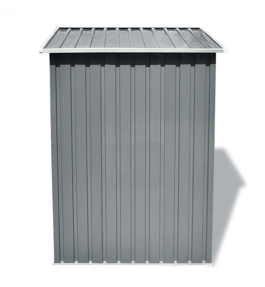Gartenschuppen Grau Metall 204 x 132 x 186 cm