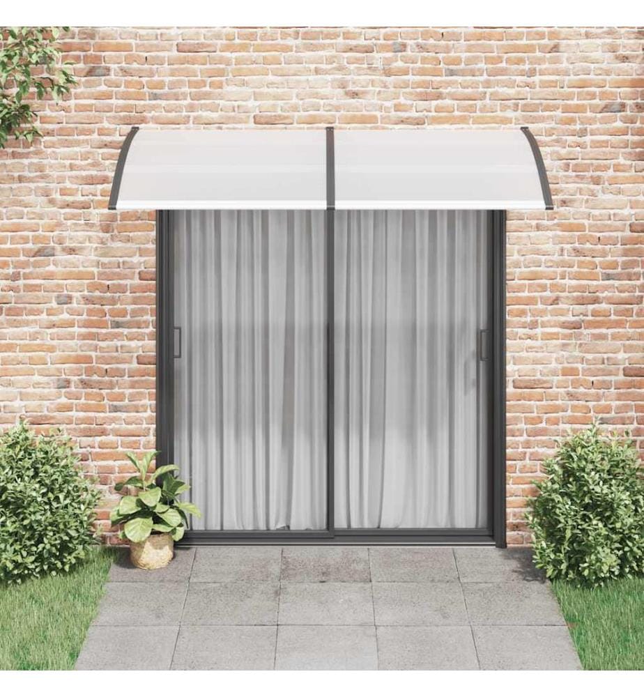 Türvordach Schwarz 200×100 cm PC