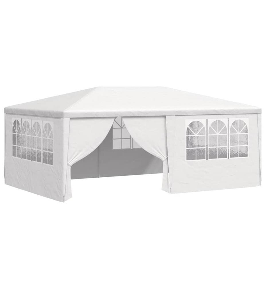 Tente de réception et parois latérales 4x6 m Blanc 90 g/m²