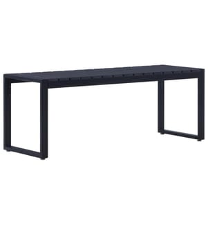 Gartenbank 120,5 cm PS-Platte Schwarz