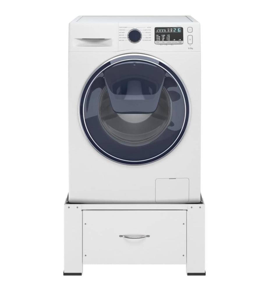 Socle pour machine à laver avec tiroir Blanc