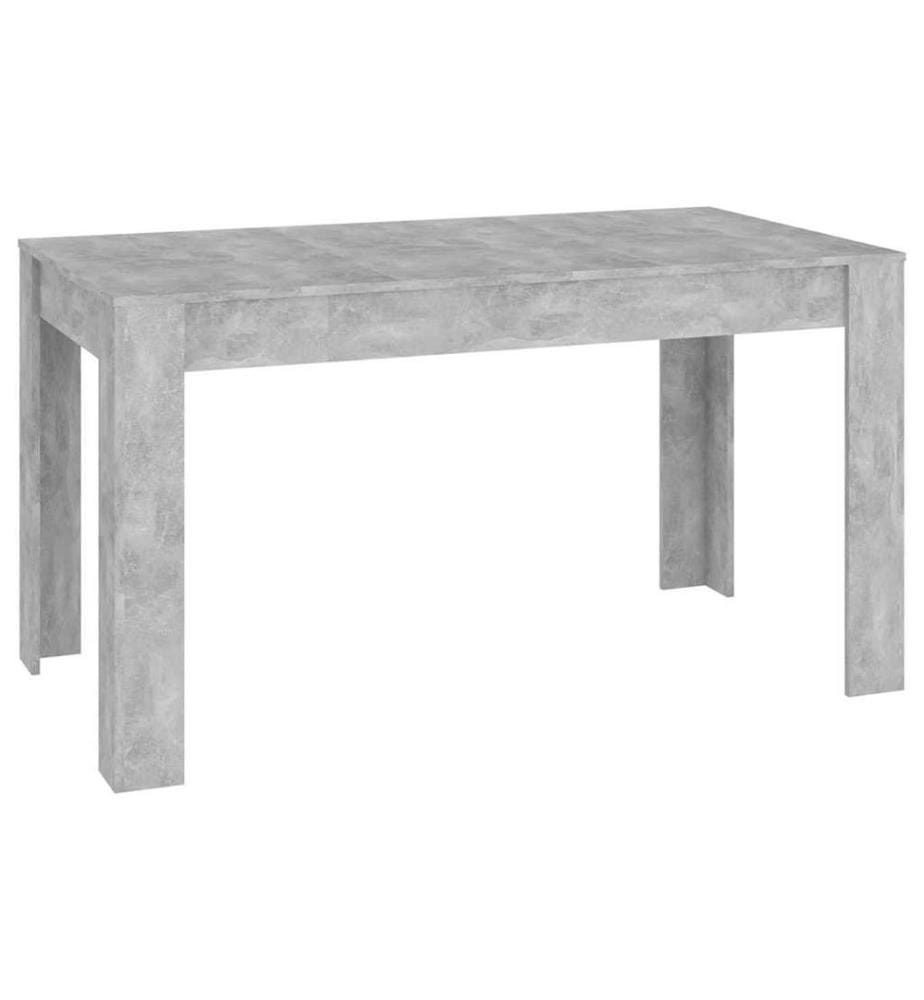 Table à manger Gris béton 140x74,5x76 cm Bois d'ingénierie