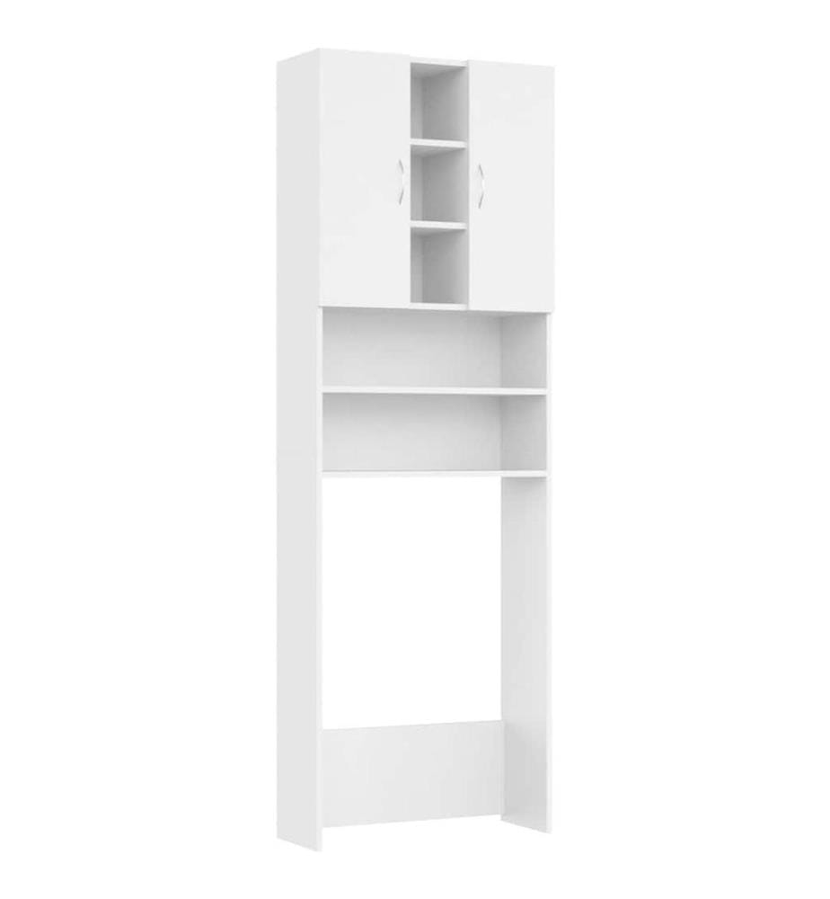 Meuble pour machine à laver Blanc 64x25,5x190 cm