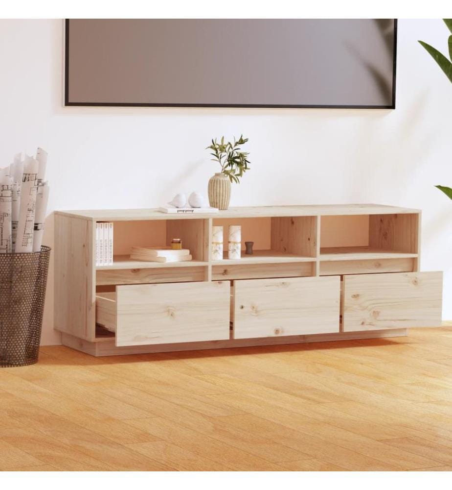 Meuble TV 140x37x50 cm Bois de pin massif