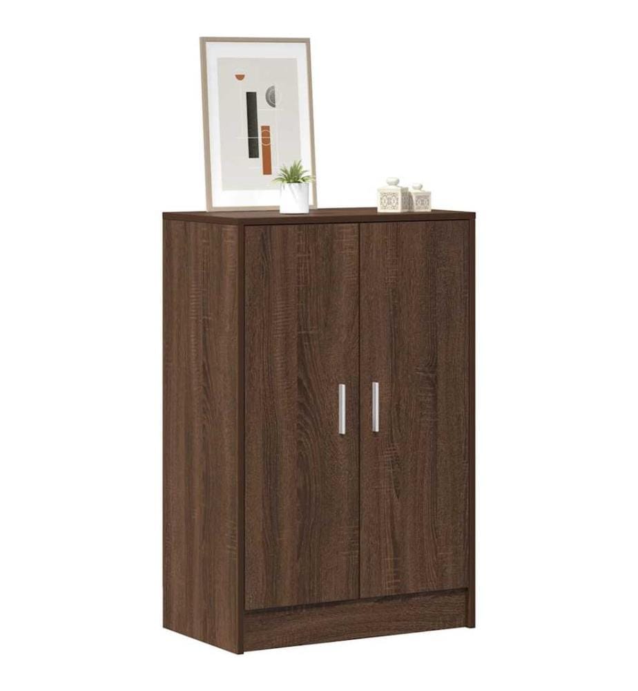 Schuhschrank Braun Eichen-Optik 60x35x70 cm Holzwerkstoff