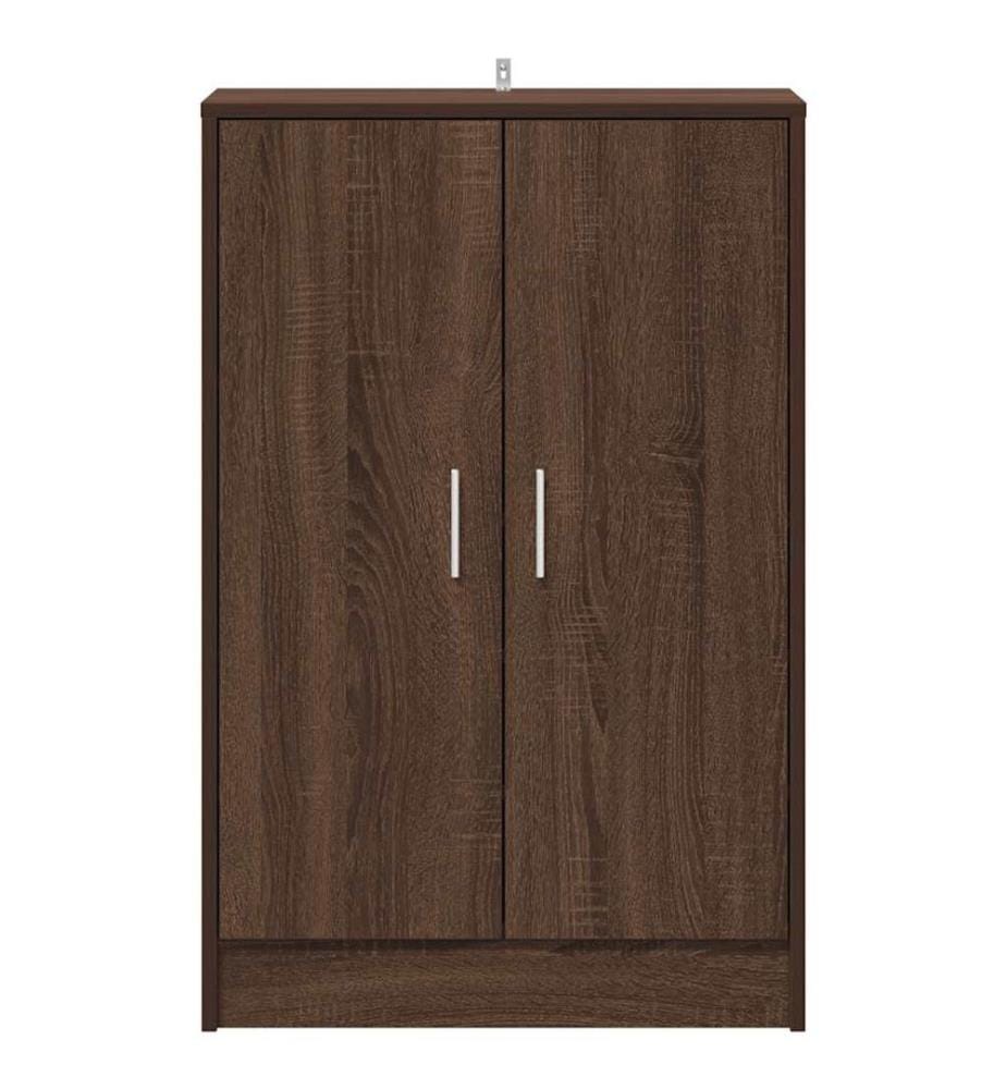 Schuhschrank Braun Eichen-Optik 60x35x70 cm Holzwerkstoff