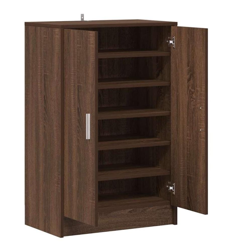 Schuhschrank Braun Eichen-Optik 60x35x70 cm Holzwerkstoff