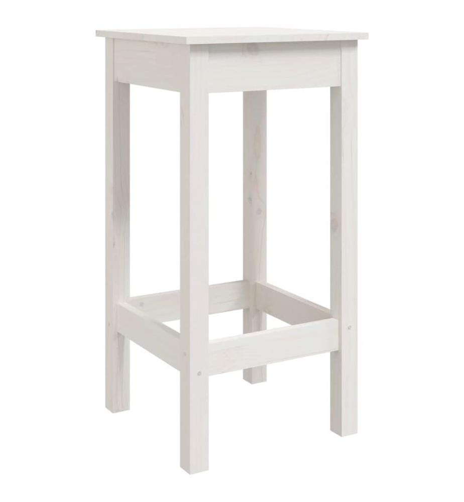 Chaises de bar lot de 2 blanc 40x40x78 cm bois de pin solide