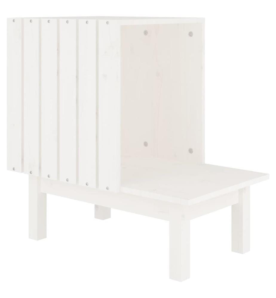 Katzenhaus Weiss 60x36x60 cm Massivholz Kiefer