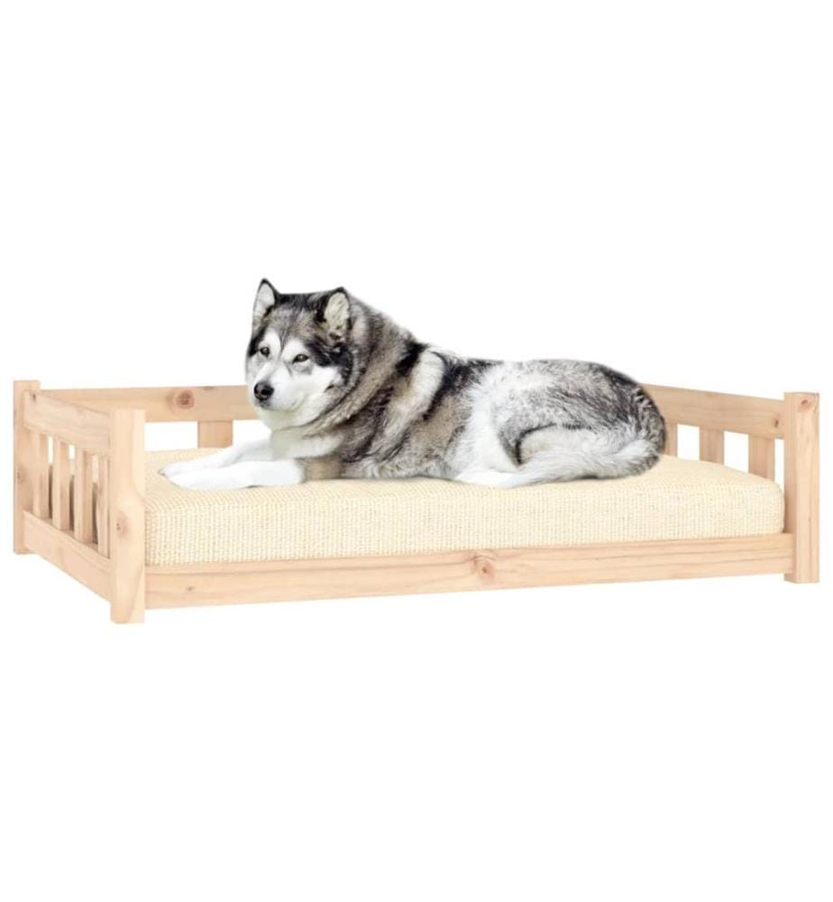 Hundebett 105,5x75,5x28 cm Massivholz Kiefer