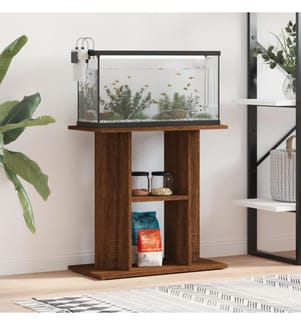 Support pour aquarium chêne marron 60x30x60cm bois d'ingénierie