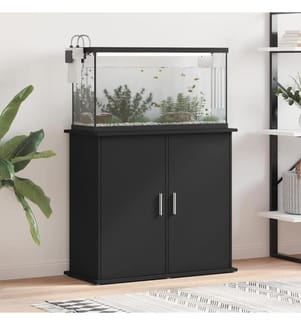 Support pour aquarium noir 81x36x73 cm bois d'ingénierie