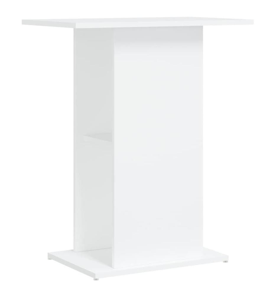 Support pour aquarium blanc 60,5x36x72,5 cm bois d'ingénierie