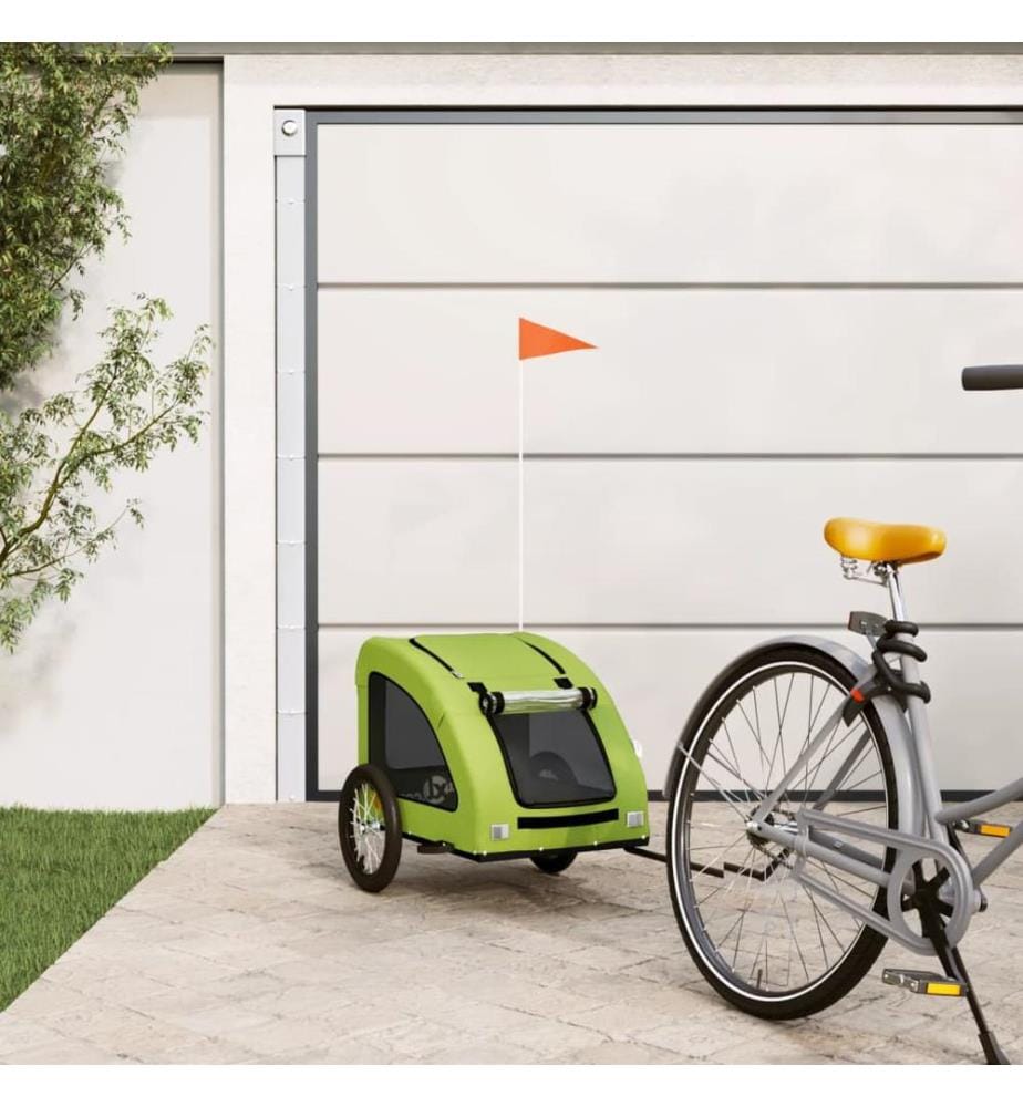 Remorque de vélo pour animaux de compagnie vert