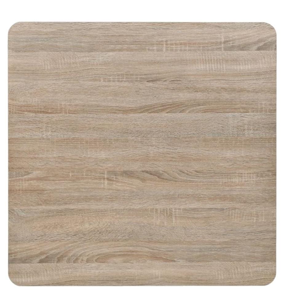 Bistrotisch MDF und Stahl Quadratisch 80x80x75 cm Eichenoptik