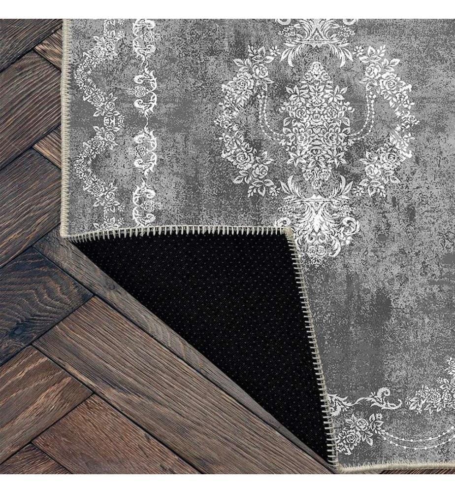 Tapis, gris, 70% coton - 30% chenille, 80 x 300 cm