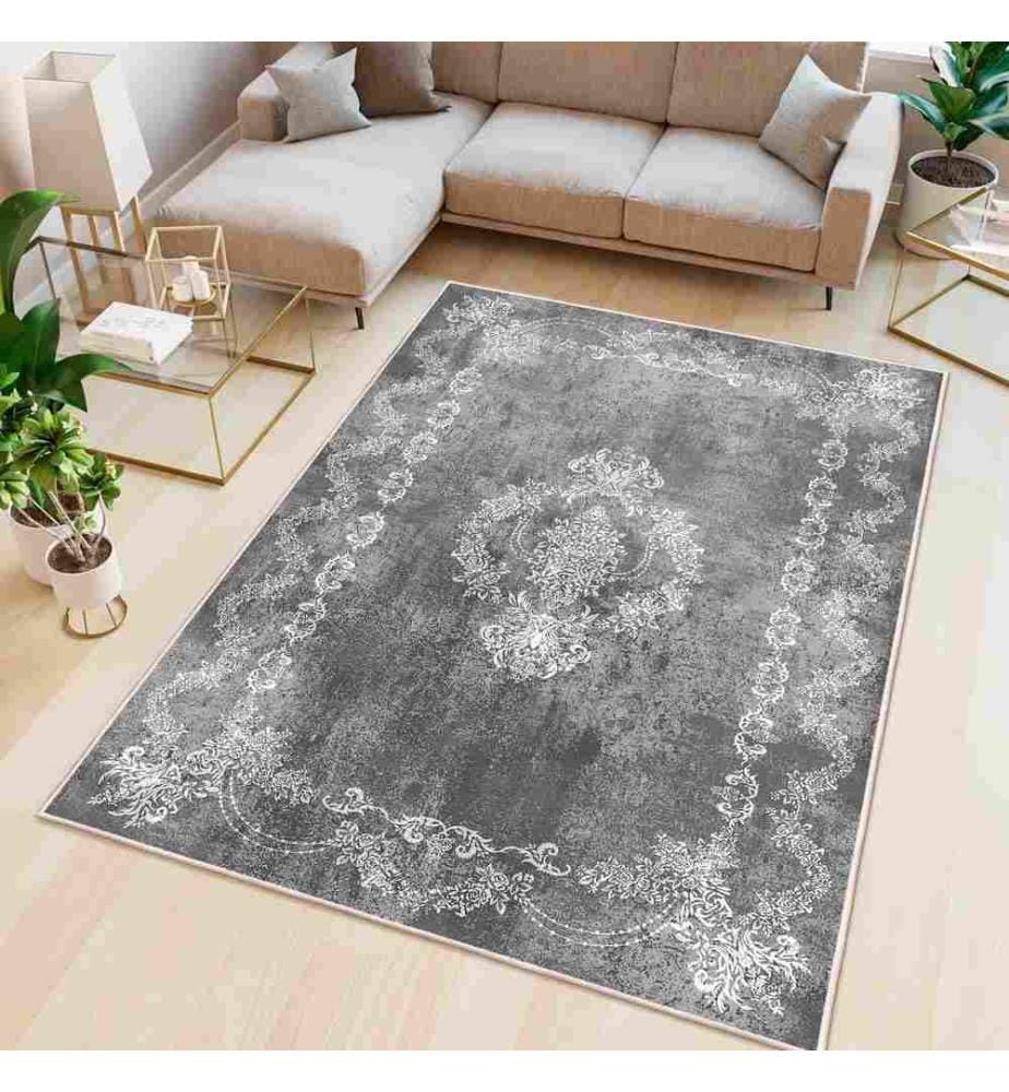 Tappeto, Grigio, 70% cotone - 30% ciniglia, 120 x 180 cm