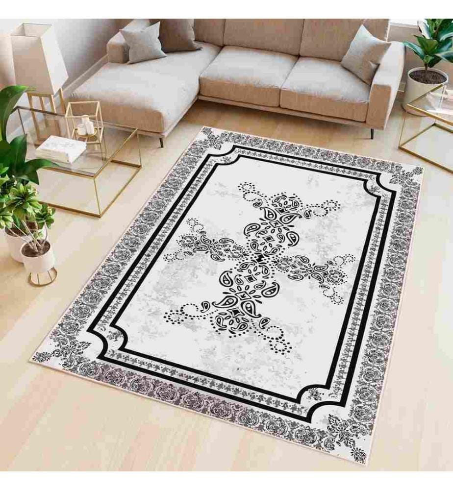 Tappeto, Bianco, 70% Cotone - 30% Ciniglia, 120 x 180 cm