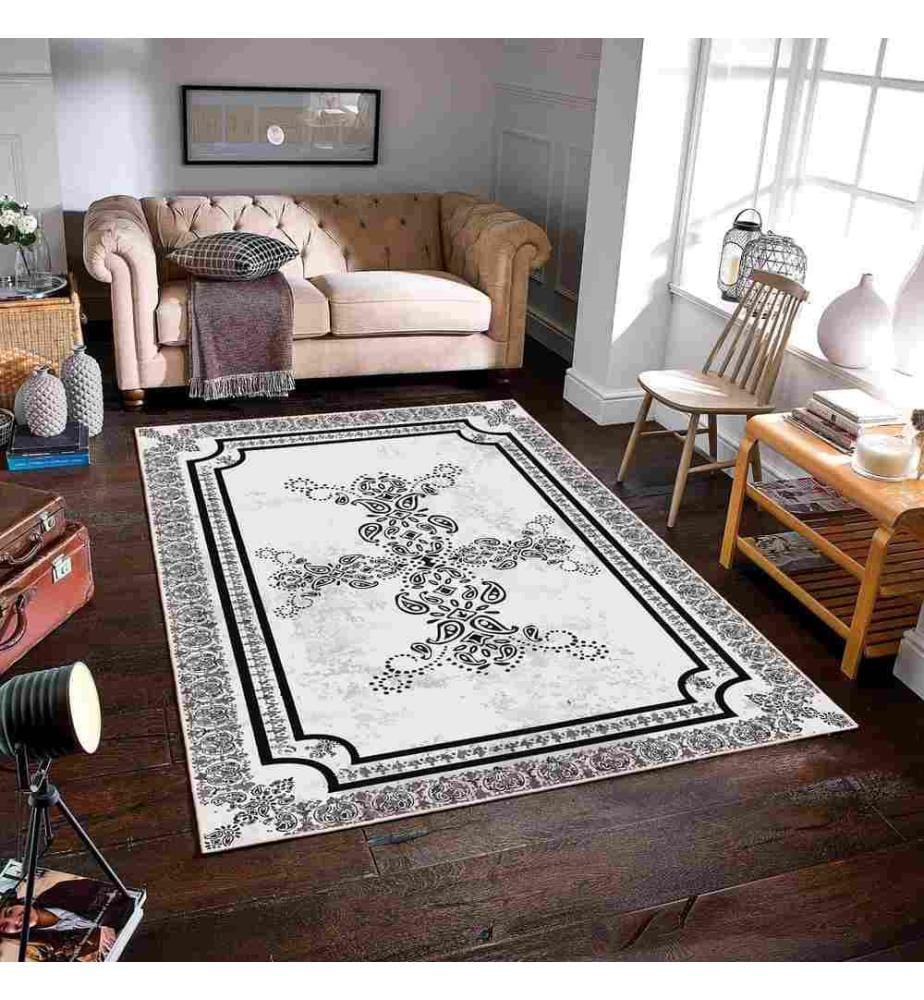 Tappeto, Bianco, 70% Cotone - 30% Ciniglia, 200 x 300 cm