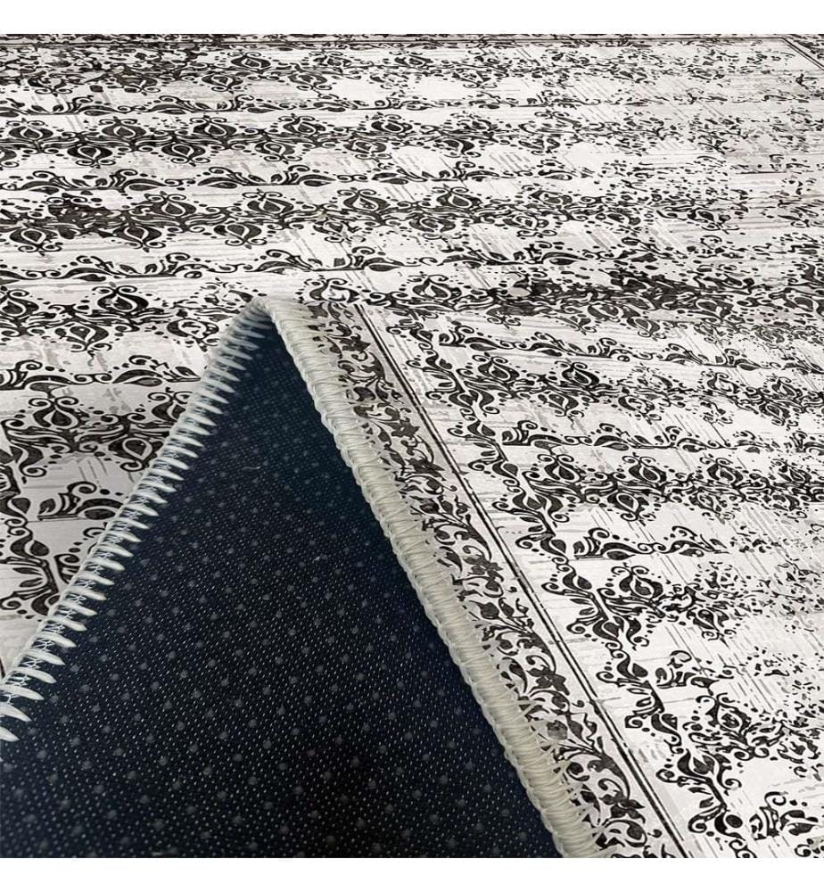 Tappeto, nero, 70% cotone - 30% ciniglia, 60 x 100 cm