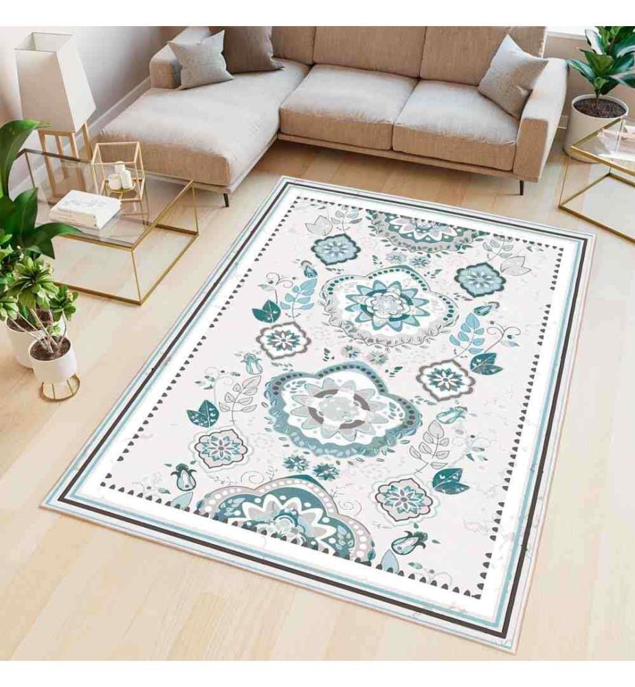 Tappeto, Verde, 70% cotone - 30% ciniglia, 100 x 200 cm
