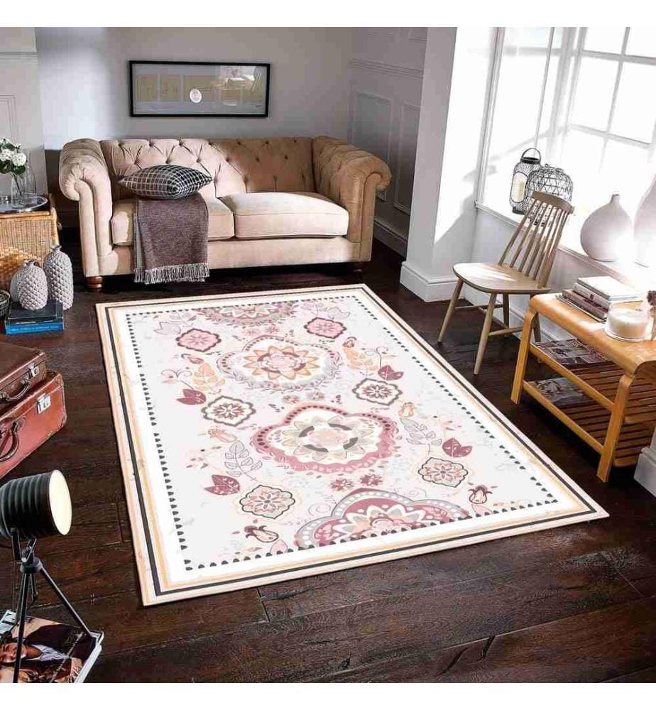 Tappeto, Rosa, 70% Cotone - 30% Ciniglia, 80 x 150 cm