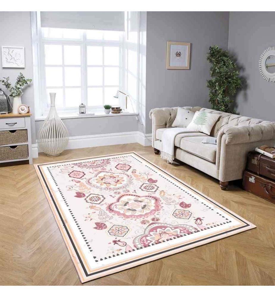 Tappeto, Rosa, 70% cotone - 30% ciniglia, 100 x 200 cm