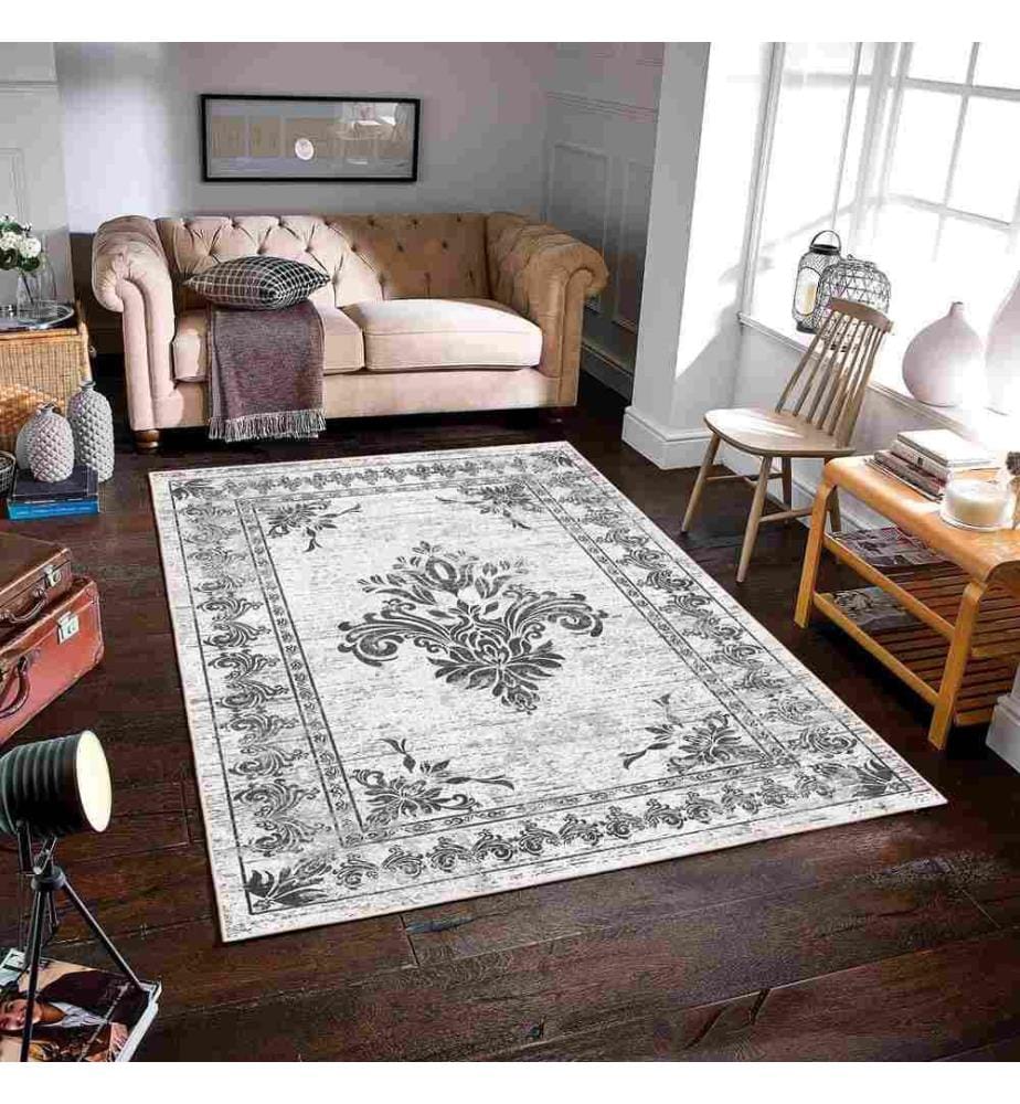 Teppich, Weiss, 70% Baumwolle - 30% Chenille, 160 x 230 cm