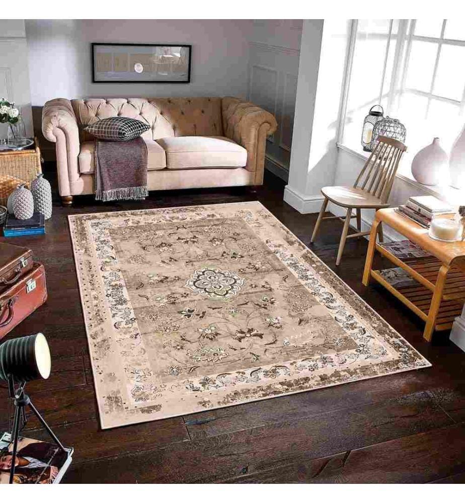 Teppich, Braun, 70% Baumwolle - 30% Chenille, 200 x 300 cm