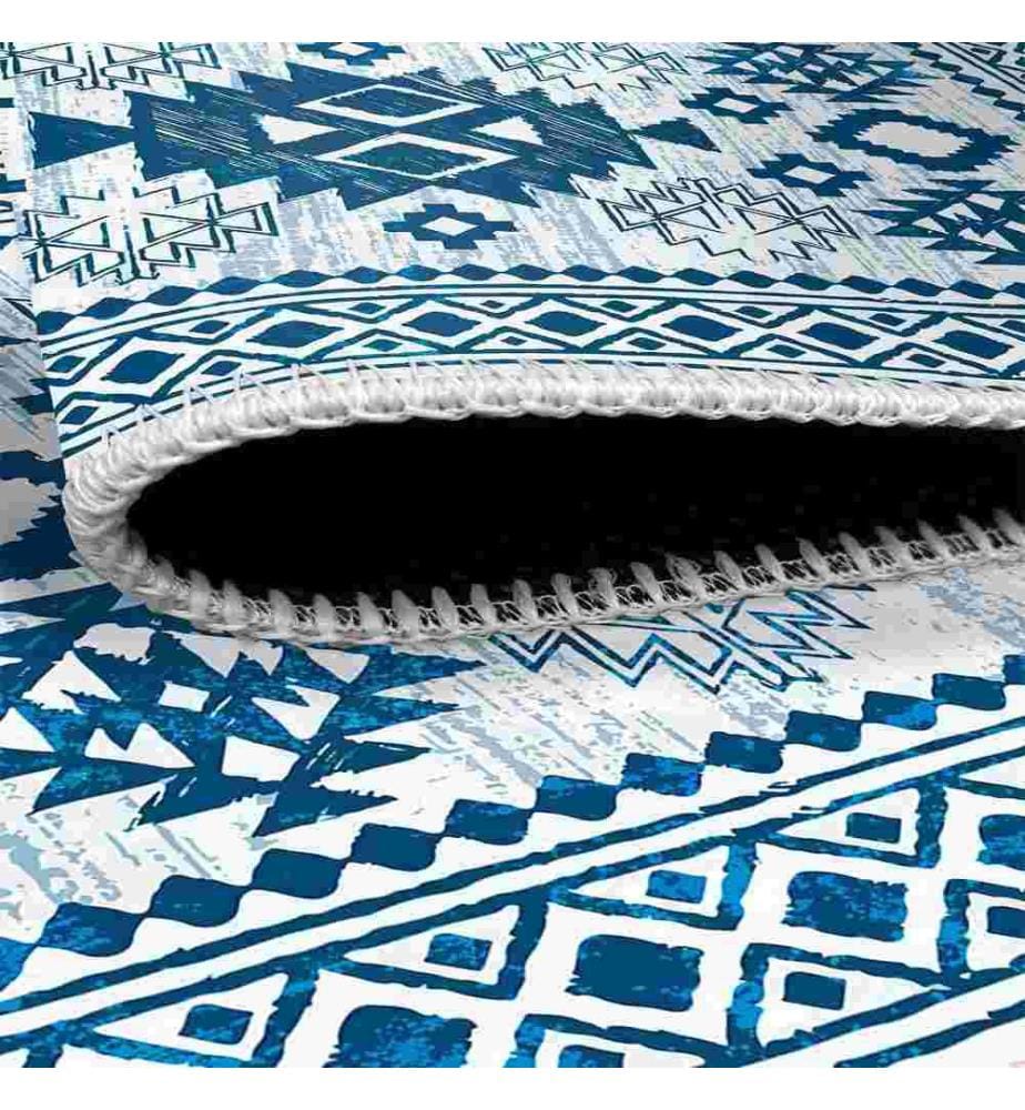 Tappeto, Blu, 70% cotone - 30% ciniglia, 160 x 230 cm