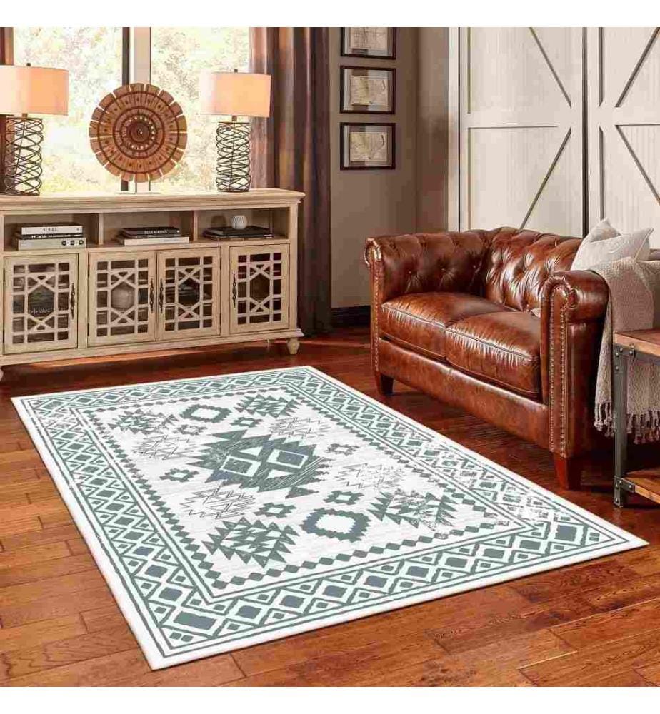 Tappeto, Verde, 70% cotone - 30% ciniglia, 80 x 200 cm