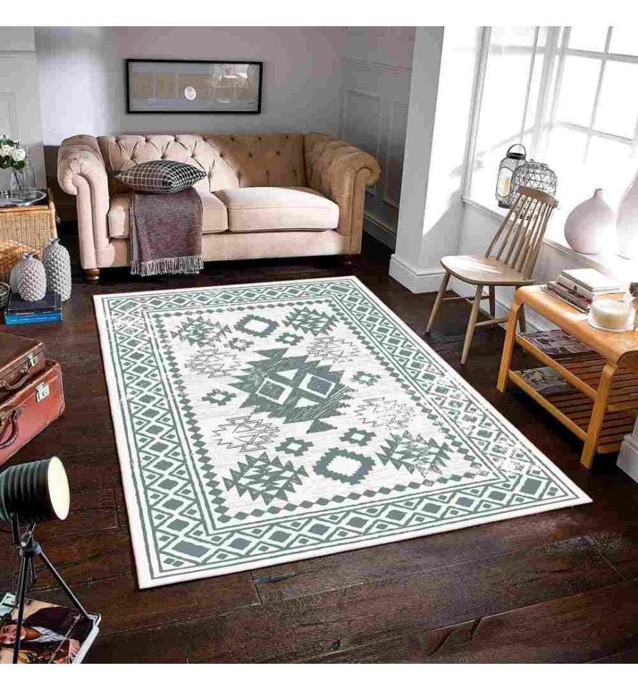 Tappeto, Verde, 70% cotone - 30% ciniglia, 160 x 250 cm