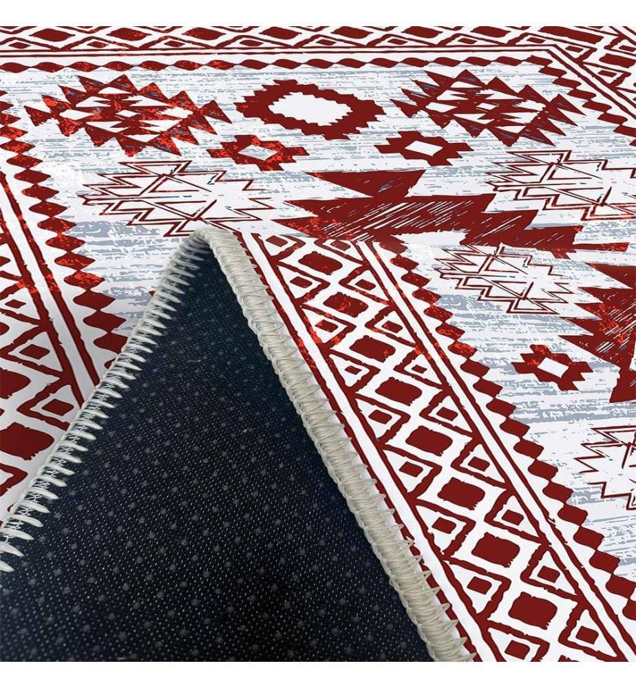 Tappeto, rosso, 70% cotone - 30% ciniglia, 80 x 300 cm