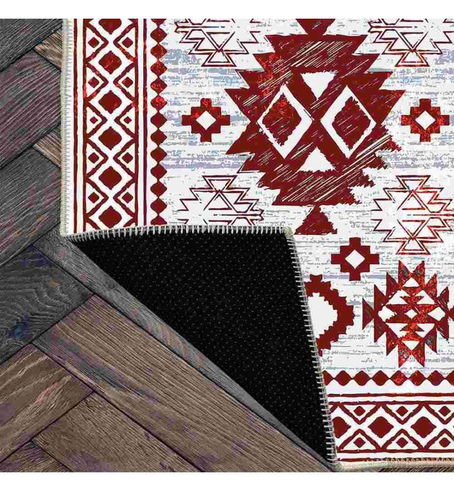 Tappeto, rosso, 70% cotone - 30% ciniglia, 160 x 230 cm