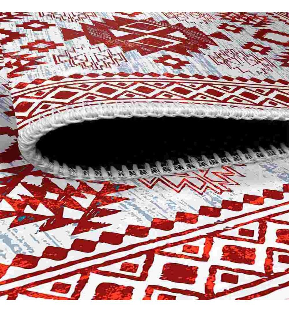 Tappeto, rosso, 70% cotone - 30% ciniglia, 160 x 230 cm