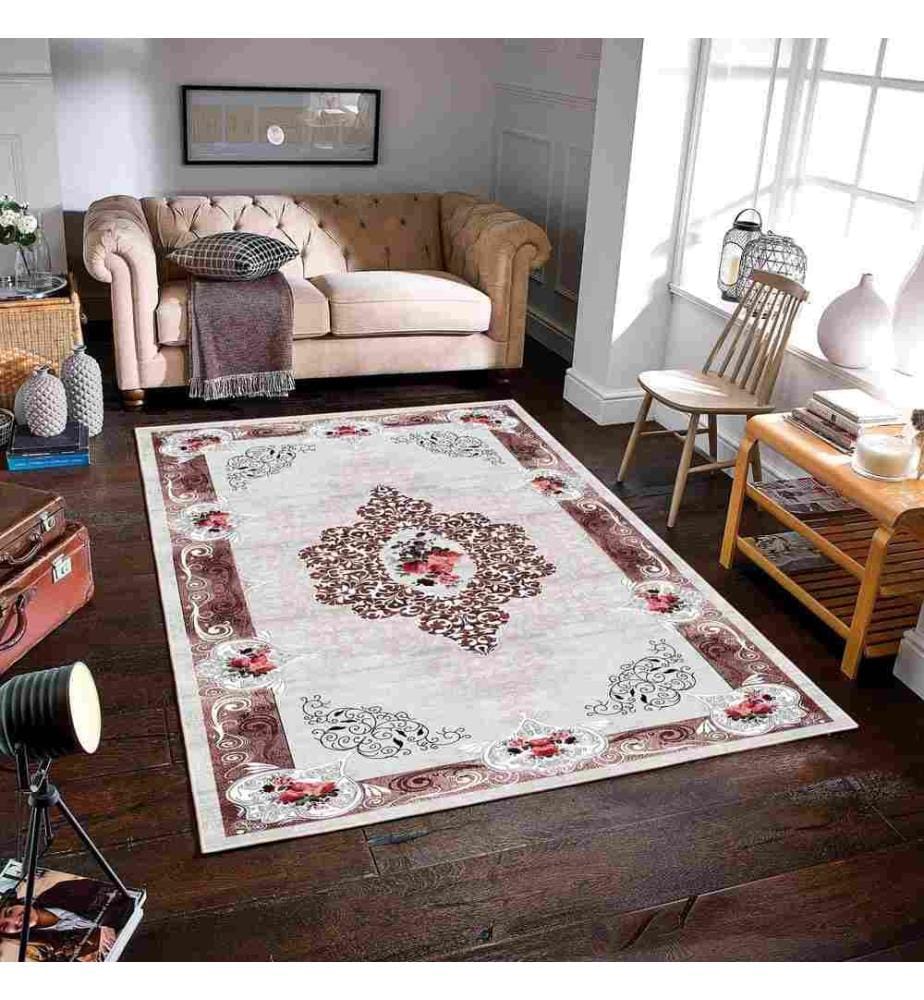 Tappeto, Rosa, 70% cotone - 30% ciniglia, 160 x 250 cm