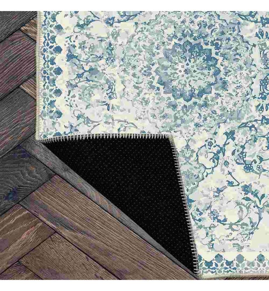 Tappeto, Blu, 70% cotone - 30% ciniglia, 60 x 100 cm