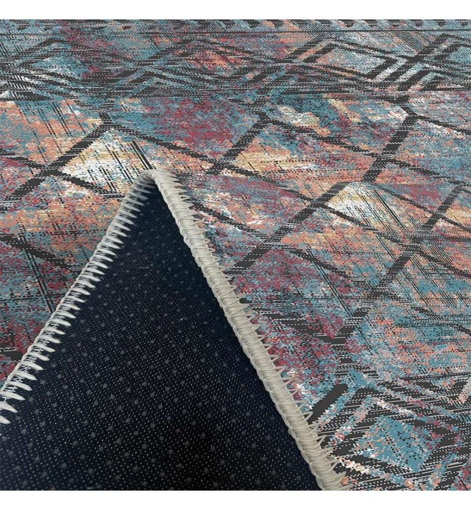 Tappeto, Blu, 70% cotone - 30% ciniglia, 80 x 300 cm