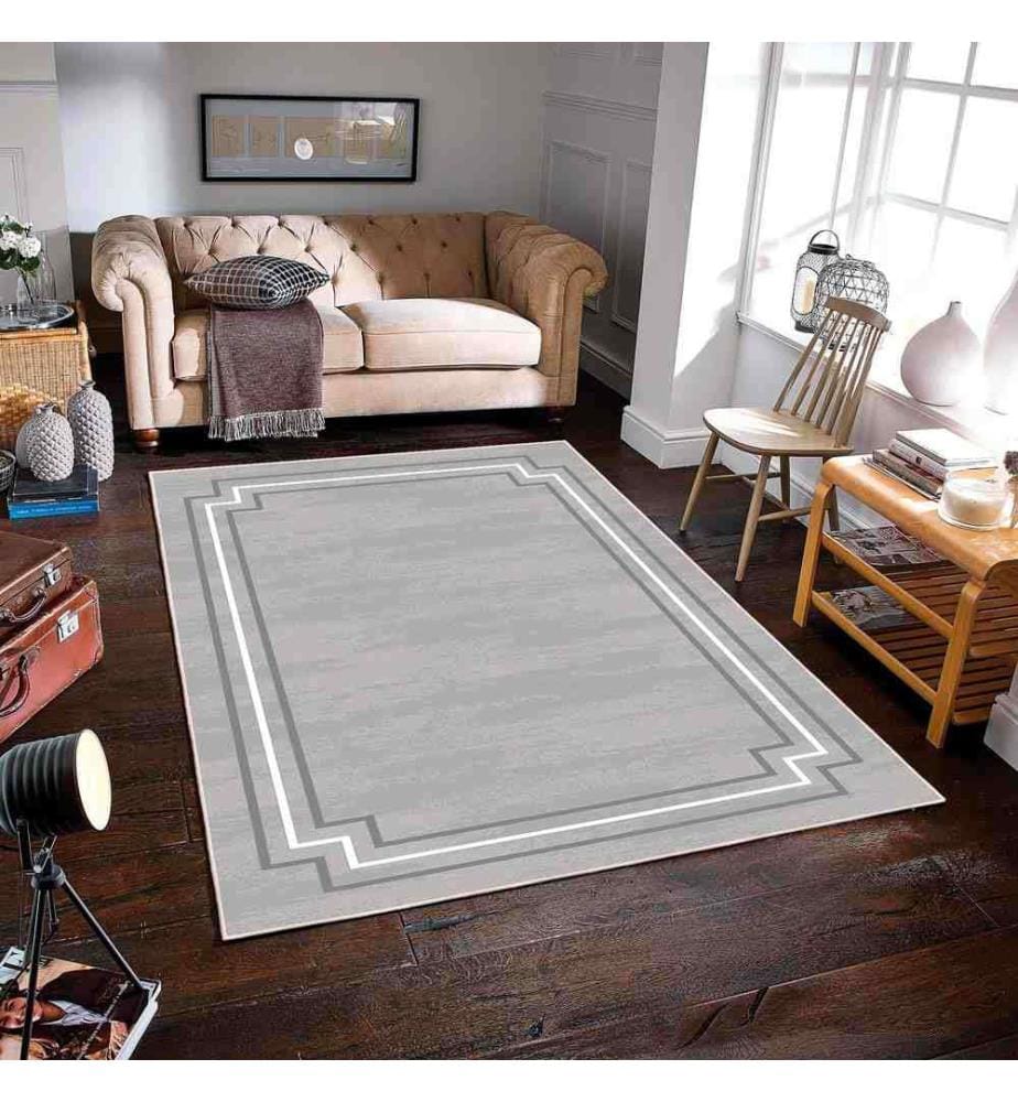 Tappeto, Grigio, 70% cotone - 30% ciniglia, 160 x 230 cm
