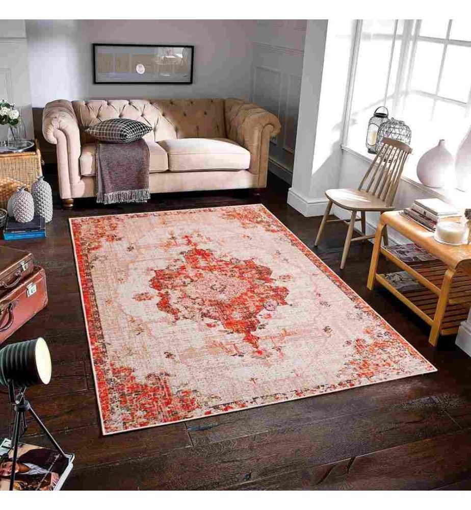 Tappeto, Arancione, 70% cotone - 30% ciniglia, 80 x 200 cm