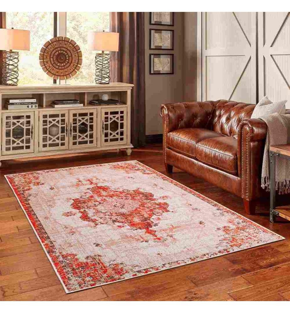 Tappeto, Arancione, 70% cotone - 30% ciniglia, 160 x 250 cm