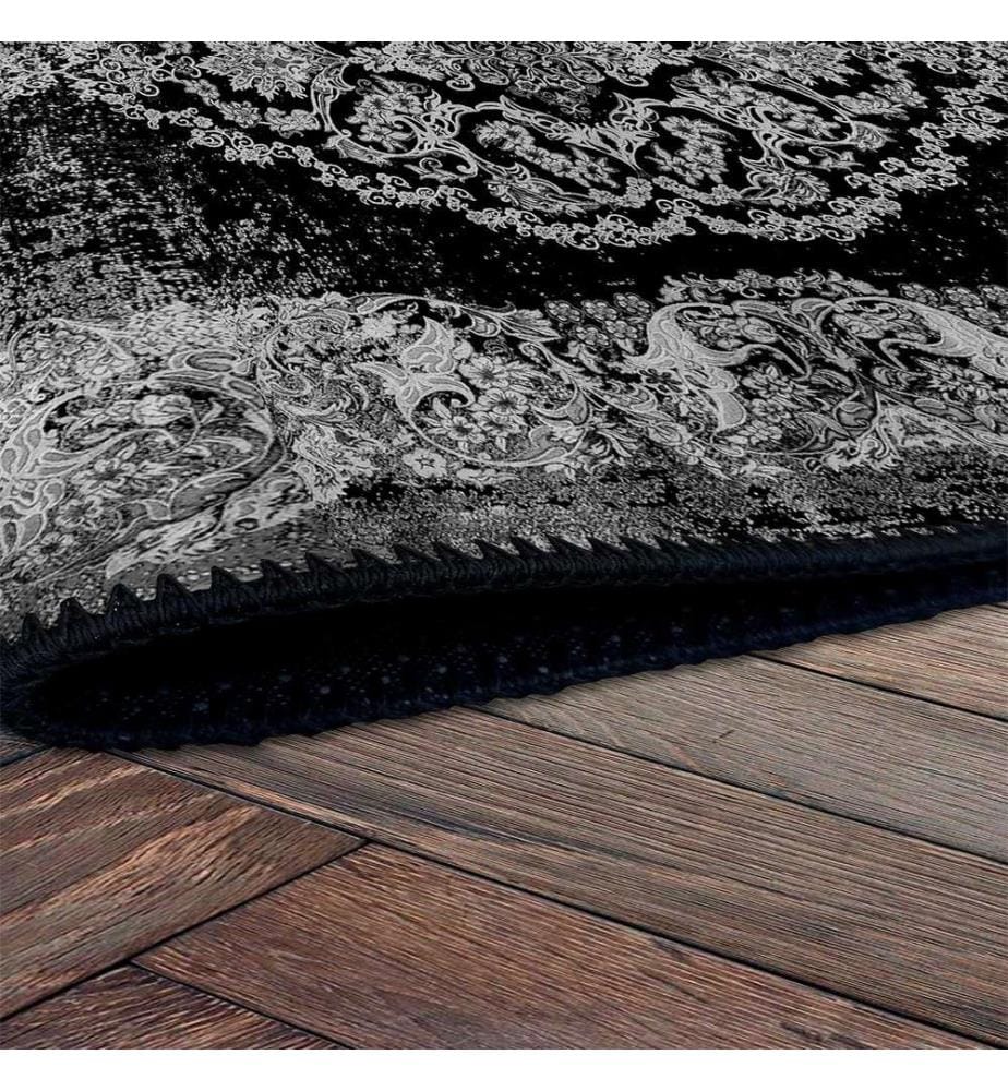 Tappeto, Nero, 70% cotone - 30% ciniglia, 80 x 200 cm