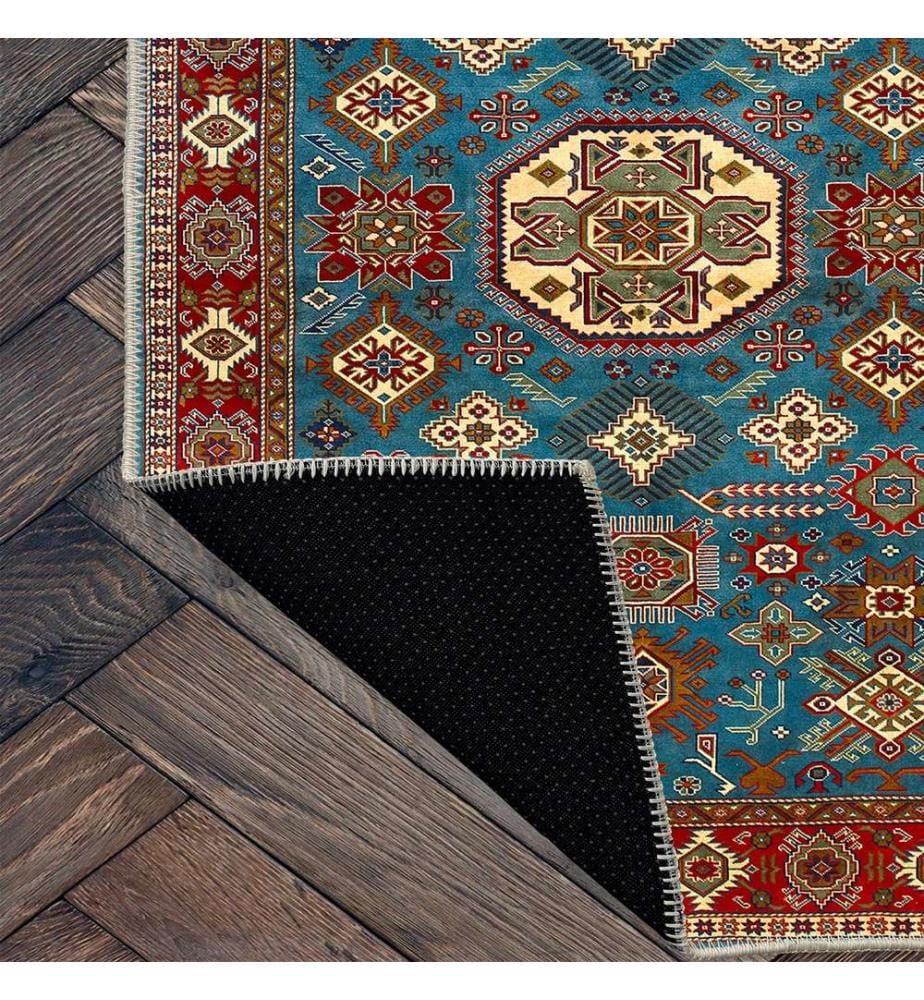 Tappeto, Blu, 70% Cotone - 30% Ciniglia, 80 x 150 cm
