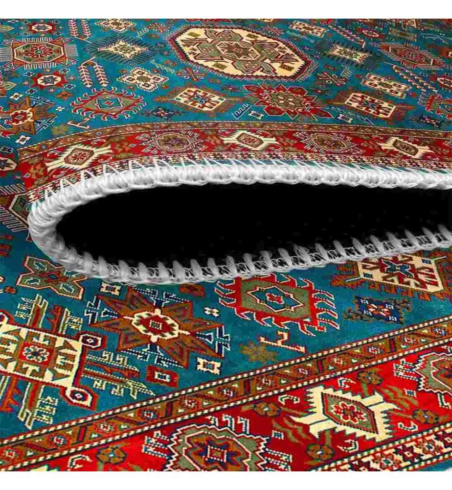 Tappeto, Blu, 70% cotone - 30% ciniglia, 120 x 180 cm