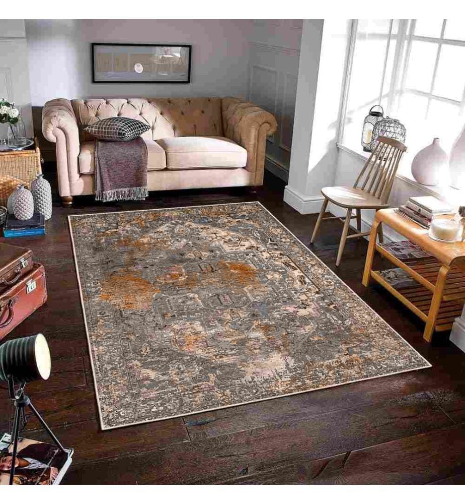 Tappeto, Grigio, 70% Cotone - 30% Ciniglia, 80 x 300 cm