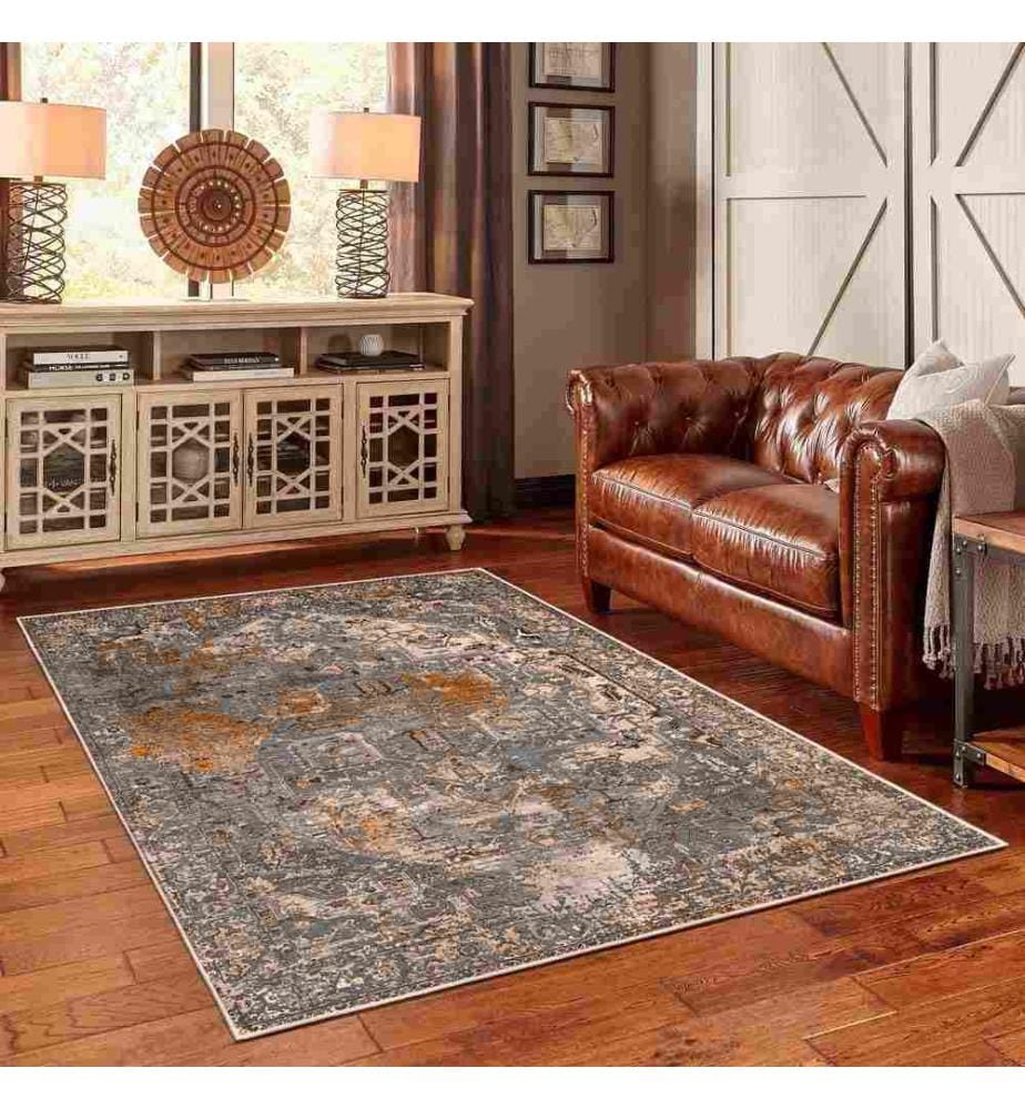 Tappeto, Grigio, 70% Cotone - 30% Ciniglia, 180 x 280 cm