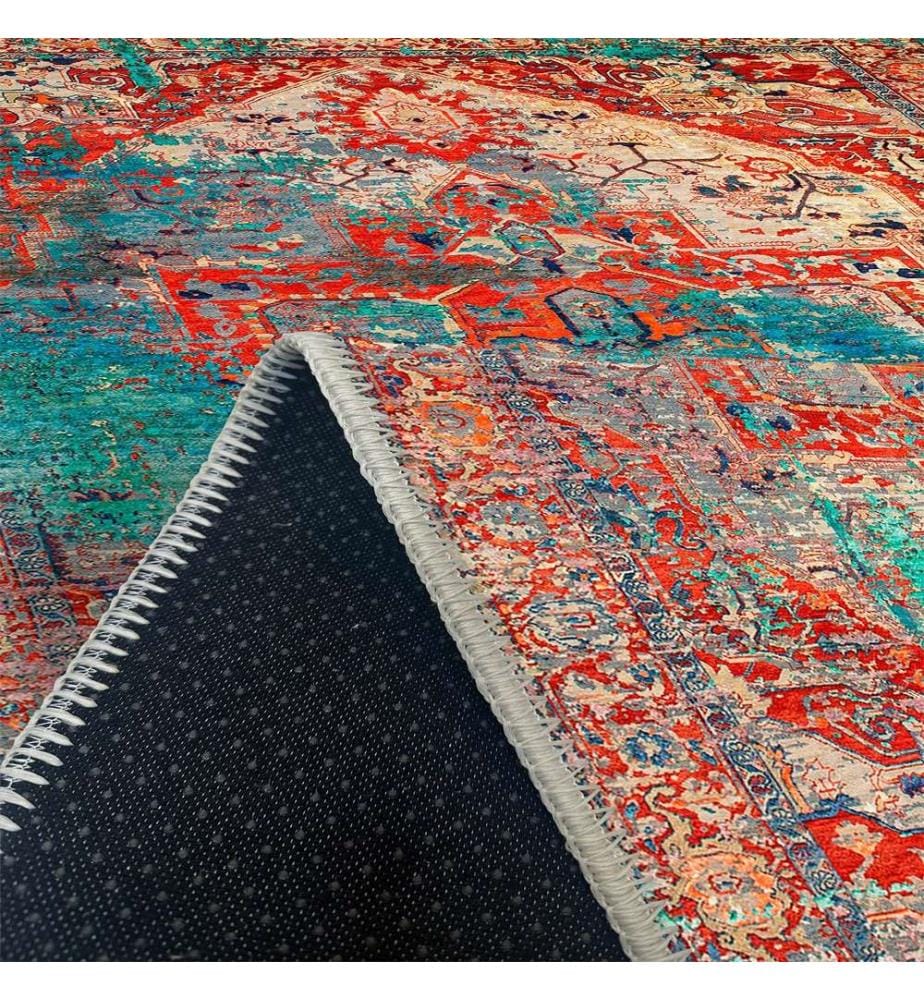 Tappeto, rosso, 70% cotone - 30% ciniglia, 200 x 300 cm